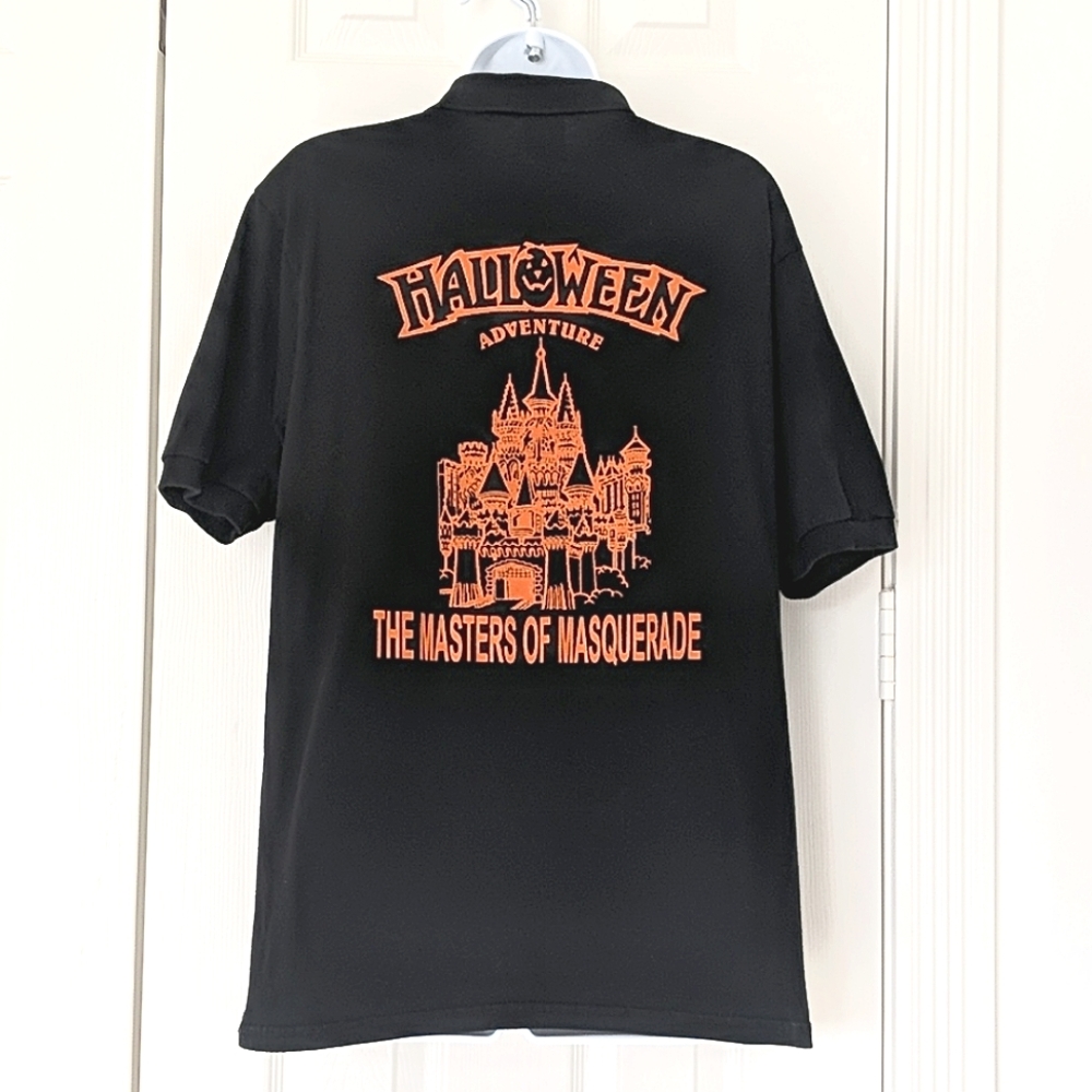 Hanes black Halloween Adventure polo shirt